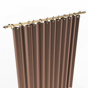 Cornice Classic Curtain 02 Gold 3D