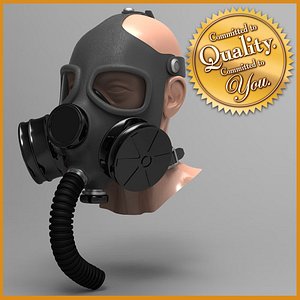 Gas Mask with Head