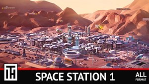 Space station 1 3D model
