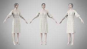 Dress 16 Pastel Petal Scatter 3D