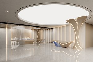 3D Modern Light-Luxury Lobby