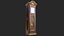 Alte Vintage Standuhr PBR Game Ready