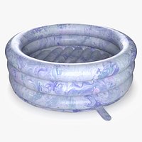 Inflatable Round Pool Marble Pattern Purple