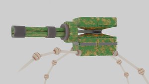 3D model Green Spider Robot