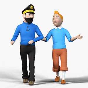 3D Tintin and Haddock Rig