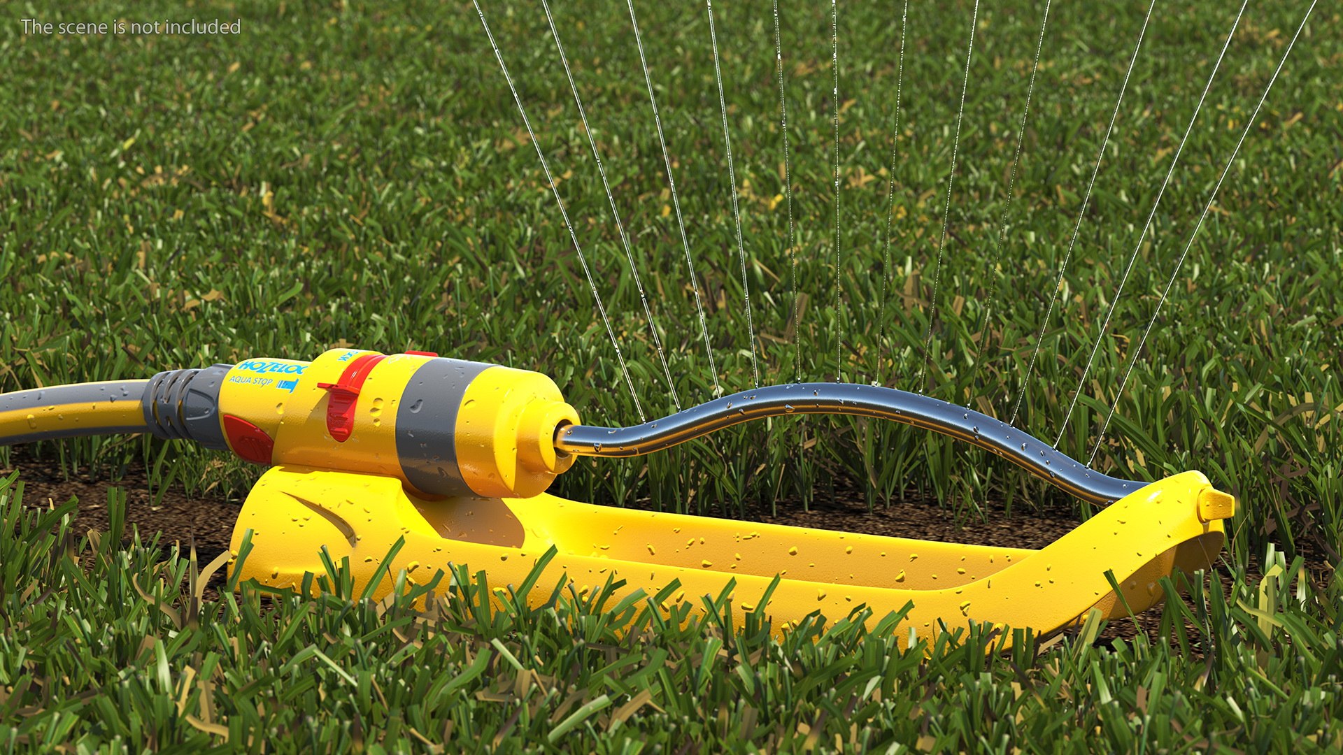 Hozelock Rectangular Sprinkler Plus Yellow with Water Spray model ...