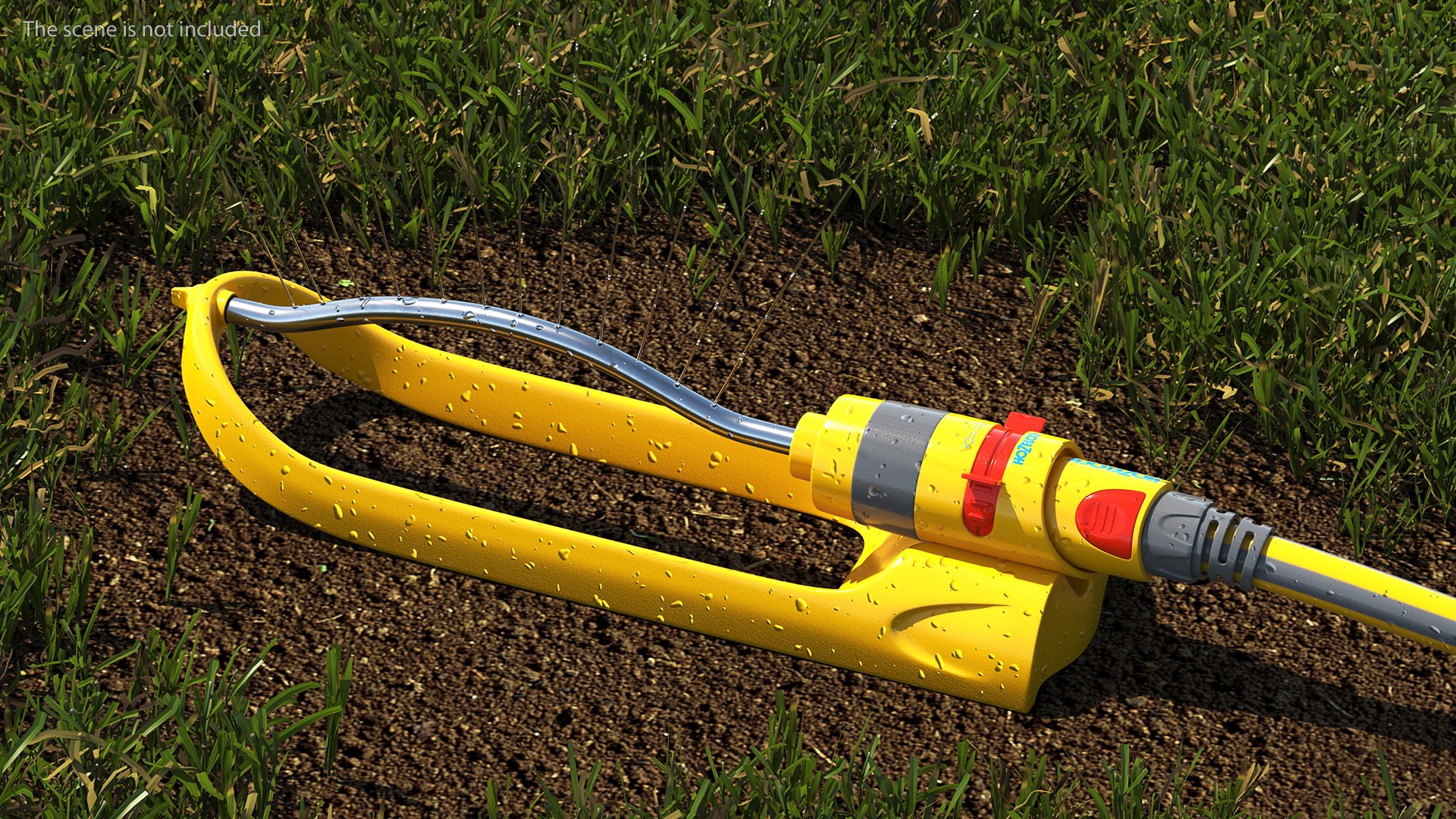 Hozelock Rectangular Sprinkler Plus Yellow with Water Spray model ...