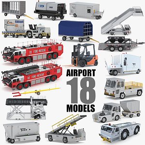3D airport 18 modeled model