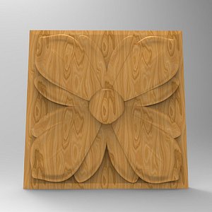 rosette stl cnc 3d model