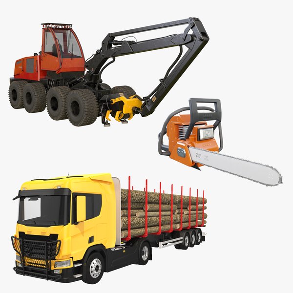 Forestery Harvester and Truck model