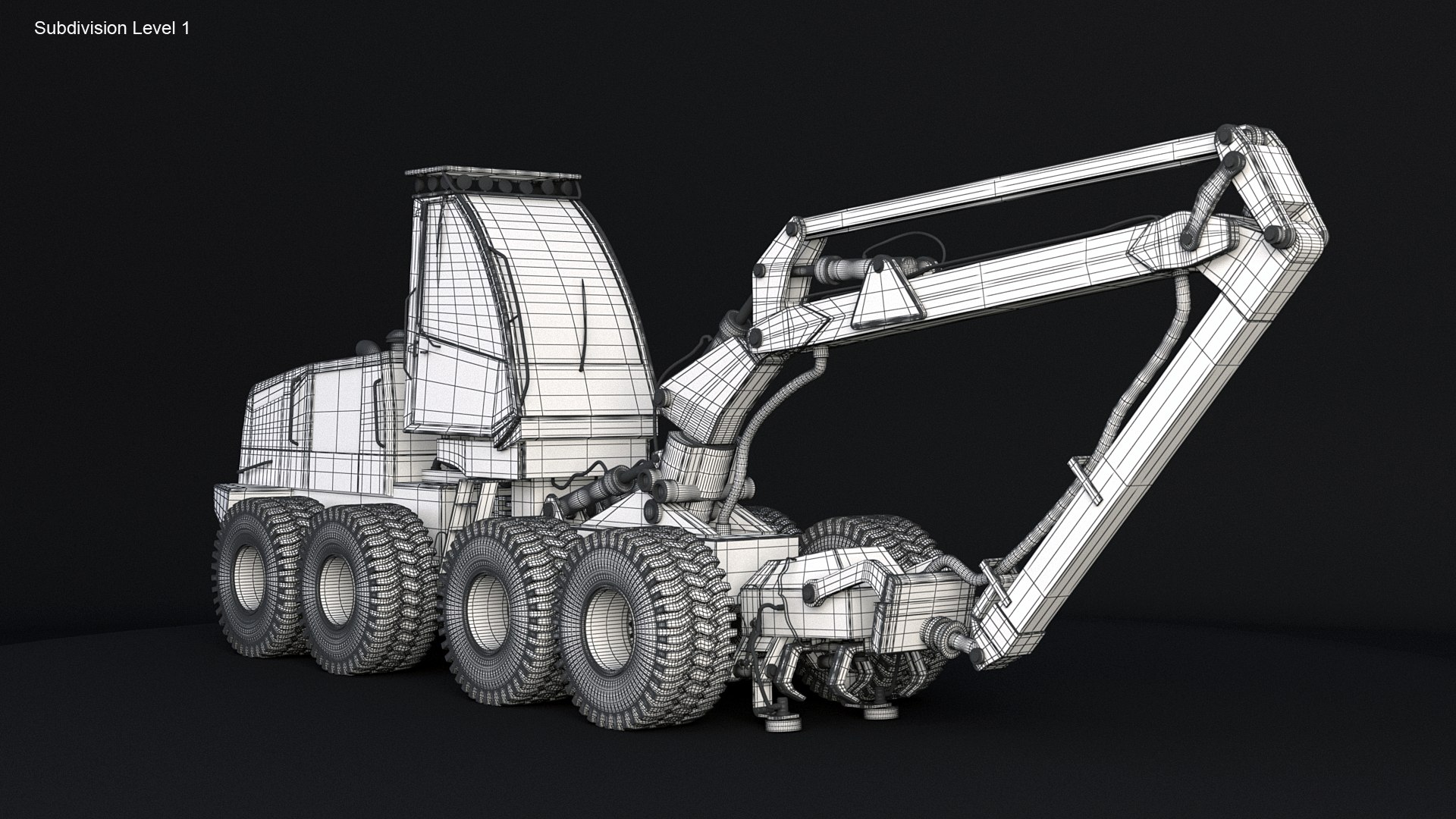 Forestery  Harvester and Truck model https://p.turbosquid.com/ts-thumb/lF/7NAvEm/iM/tj_8x8_wire_2/png/1692112122/1920x1080/fit_q87/29c096e2a985ae31a50373fc7f999aebe37e33eb/tj_8x8_wire_2.jpg
