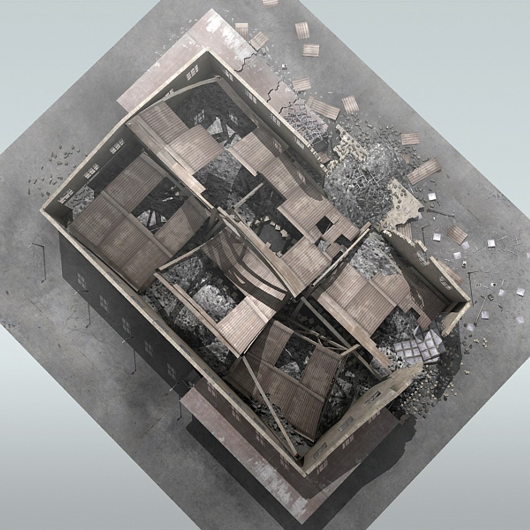3d Destroyed Building