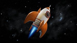 Rocket Cartoon 3D model