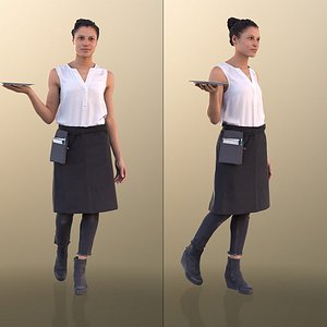 10889 Diana - Waitress With Tray 3D