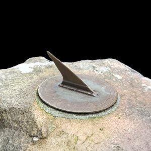 3d sundial rock model