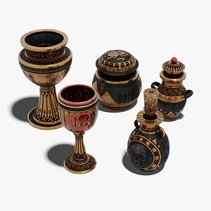 3D OB 02 Egyptian Necromancer Kit - Containers 01