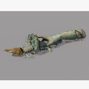 broken statue liberty hand 3D model