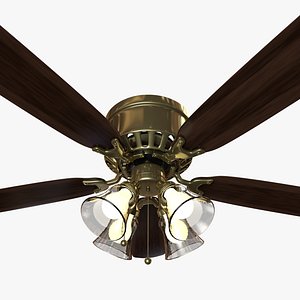 Ceiling Fan Brass/Lights