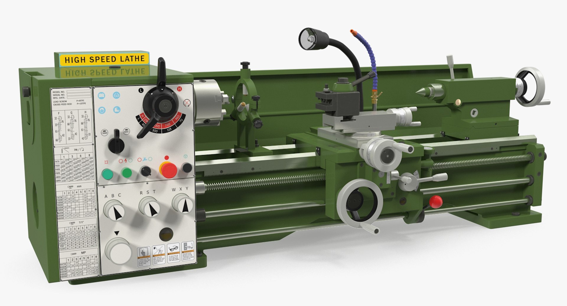 Metal Lathe Machine Generic 3D model preview
