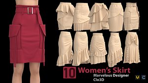 3D 10 Women Skirt