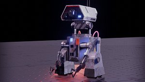 3D model Sci-Fi Robot Rigged  Animated