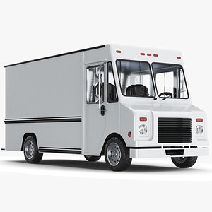 3D Detailed Box Truck Small model