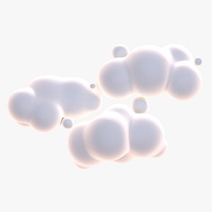Cartoon Cloud Set