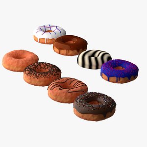 donut baked icing 3D