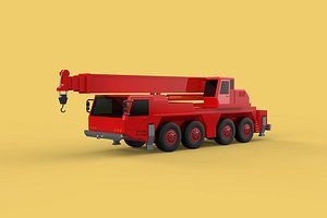 ALL-TERRAIN TELESCOPIC MOBILE CRANE CRAWLER LIFTING JIB TRUCK 3D model