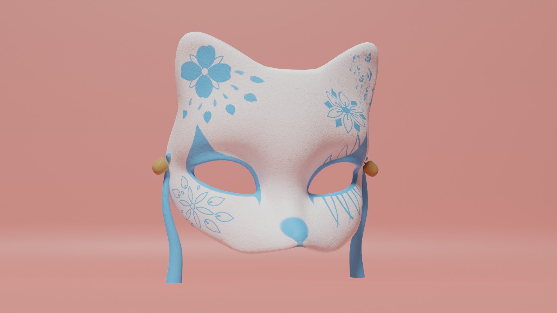 3D Japanese Fox Mask 02 Model - TurboSquid 2156954