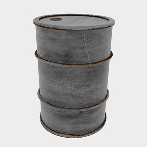 3D barrel industrial container model