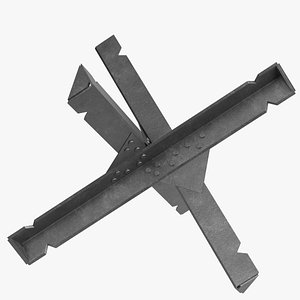 3D Czech hedgehog anti-tank obstacle 2