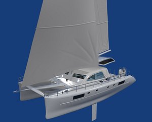 boat catamaran 3d obj