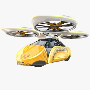 Sci-Fi Taxi Individual Futuristic Aircraft