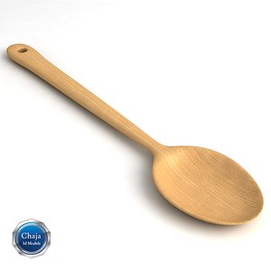 3d wooden spoon model