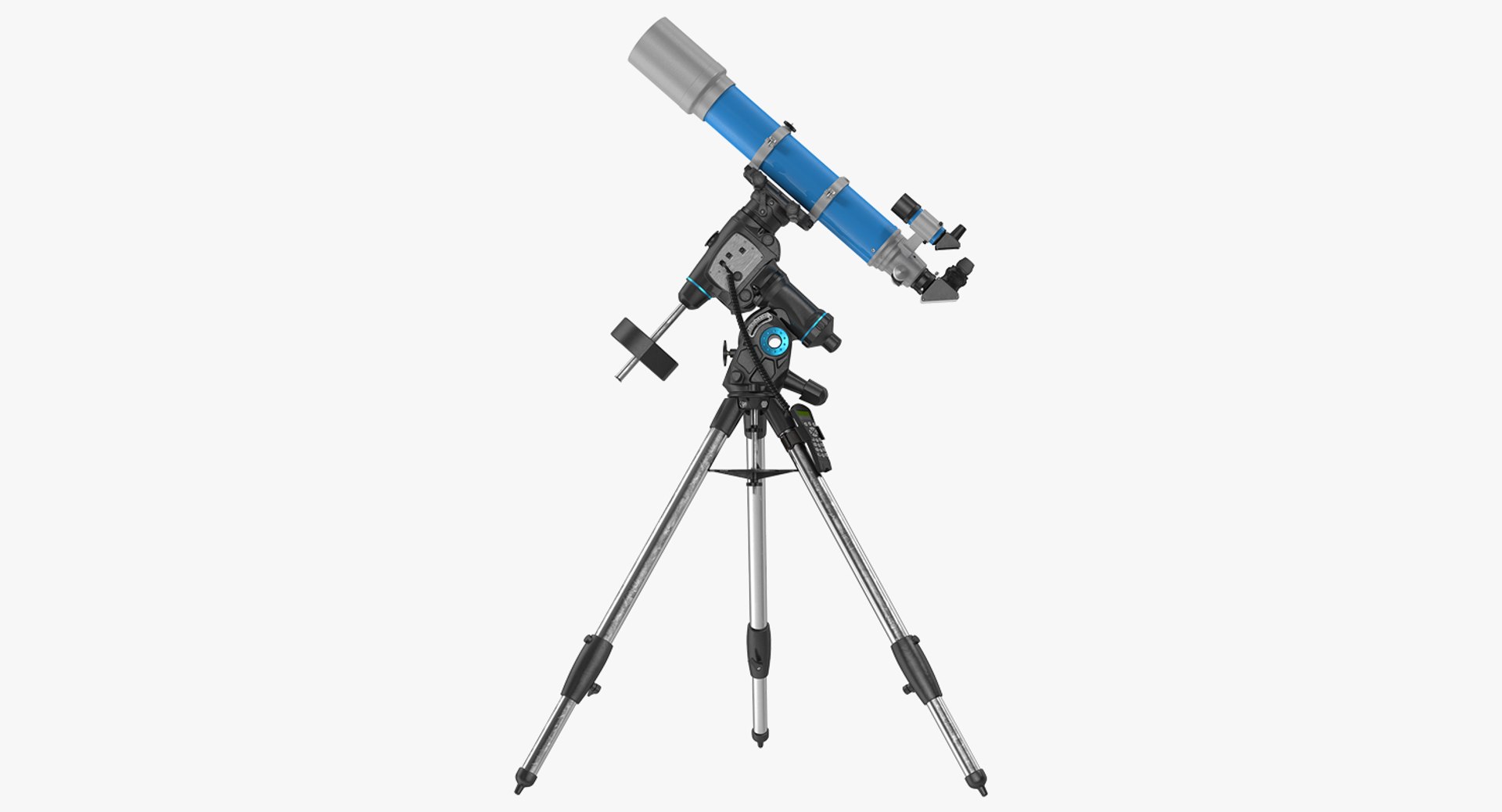 Refractor Telescope with Mount Tripod Generic 3D model preview