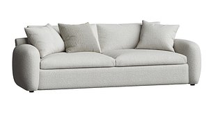 3D Teddy Fabric Sofa model