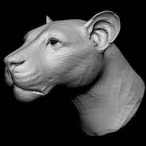 lion head base mesh model