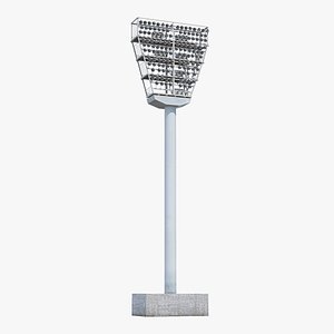 3D stadium light tower model