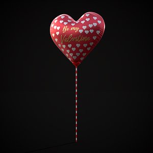 3D model Be My Valentine Heart Balloon