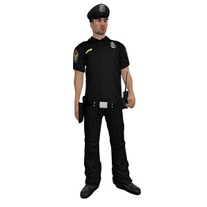 Police Officer 1 LOD3 Rigged
