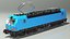 Locomotive moderne bleue gréée pour Maya