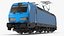 Locomotive moderne bleue gréée pour Maya