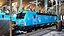 Locomotive moderne bleue gréée pour Maya