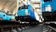 Locomotive moderne bleue gréée pour Maya