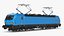 Locomotive moderne bleue gréée pour Maya