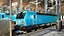 Locomotive moderne bleue gréée pour Maya
