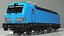 Locomotive moderne bleue gréée pour Maya