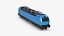 Locomotive moderne bleue gréée pour Maya