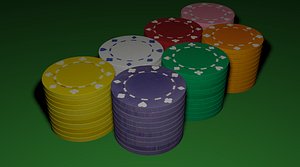 3ds max poker pokerchips chips